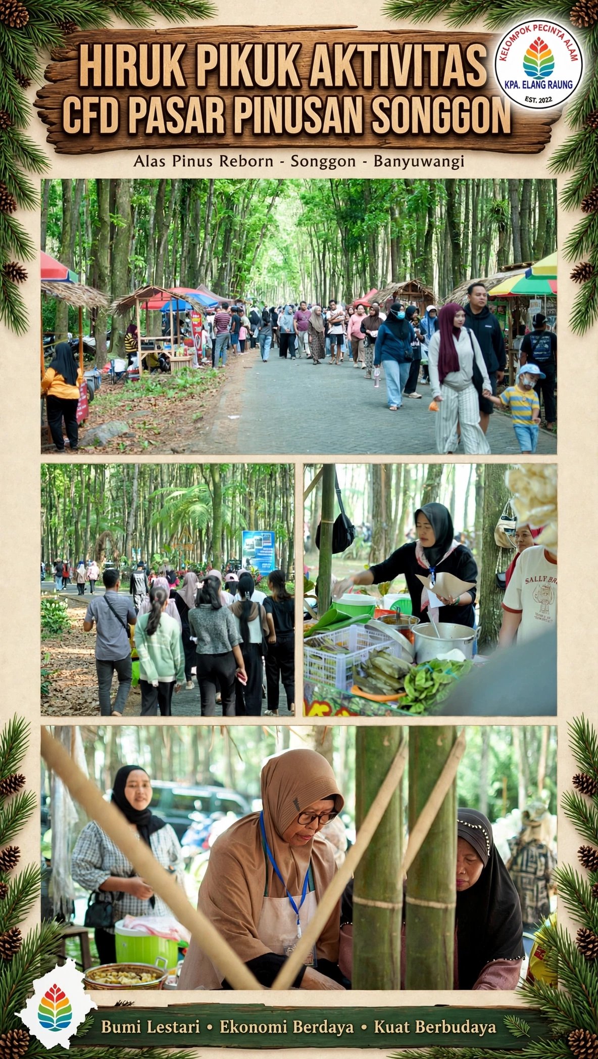 Pedagang UMKM CFD Pasar Pinusan Tersenyum Sumringah
